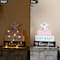 Glitzhome® 11.75"H Halloween Lighted Pink Wooden Ghost Block Word Sign